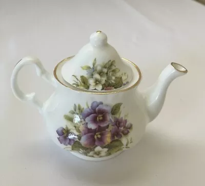 Buy Fine Bone China Tiny Teapot Lilacs Made In England Florence Collectibles • 17.35£