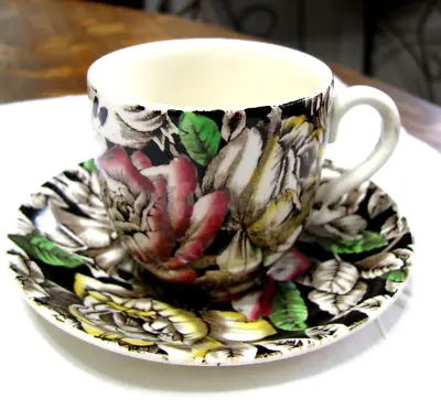 Buy Vintage Demitasse Cup & Saucer-Myott Son & Co. England- Bermuda Pattern • 23.62£