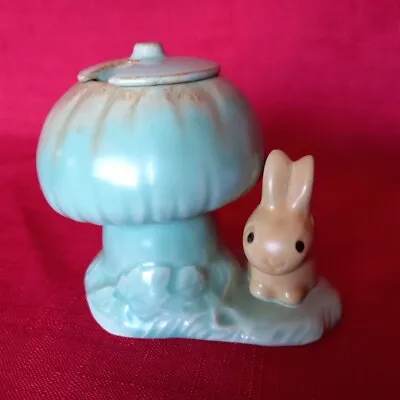 Buy Rare Vintage Hornsea Pottery Bunny Rabbit & Mushroom Preserve Pot • 35£