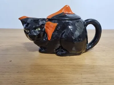 Buy Vintage - Art Deco Crown Ducal Black Cat Teapot • 60£