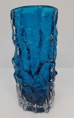 Buy Whitefriars Medium Blue Bark Vase - Geoffrey Baxter • 80£