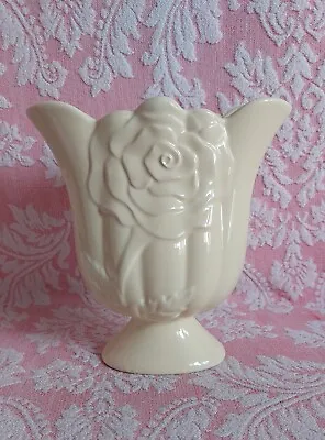 Buy *THT Pottery 7  ROSE EMBOSSED Flower VASE A Special Place YELLOW 2004 NIB* • 9.63£