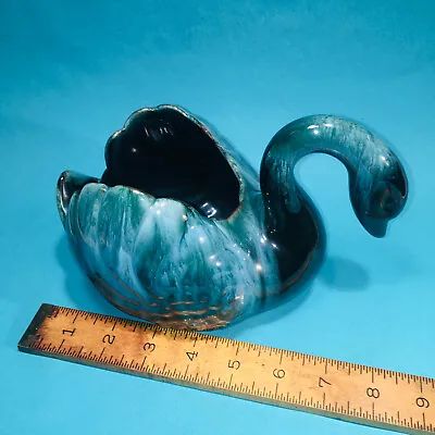 Buy Vintage Blue Mountain Pottery Swan Planter Made In Canada Drip Glaze 8  • 23.61£