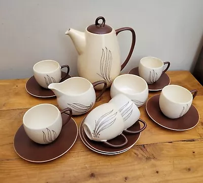 Buy Retro Carlton Ware Windswept Coffee Set Pot, Cups & Saucers, Milk & Sugar • 27£