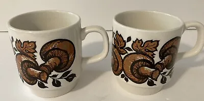 Buy Retro Mushroom Design Set Of 2 Coffee Mugs 10 Fluid Ounces From Biltons England • 23.72£