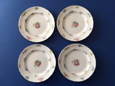 Buy VINTAGE ROYAL TUSCAN PLATES X 4 BOUQUET PATTERN Deserts Cakes Puddings • 11£