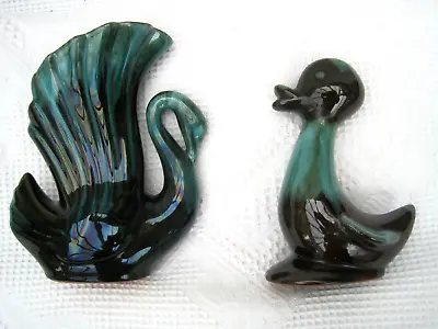 Buy Vintage Blue Mountain Ornamental Duck And A Swan Vase- Canada • 20£