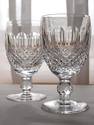 Buy Waterford Crystal Colleen White Wine Glasses Pair Vintage Signed, 4 1/2  Tall • 75£