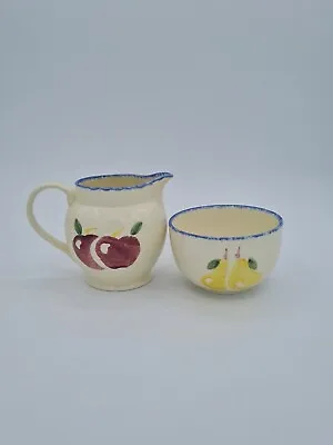Buy Poole Pottery Dorset Fruits Milk Jug & Sugar Bowl • 14.99£