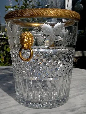 Buy Antique French Baccarat Cut Crystal Ice Bucket With Dore Bronze Mounts • 895£