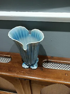 Buy SHORTER & SON Vintage Art Deco Style Vase , 1940s.  Blue Vintage Mantle Vase 295 • 48£