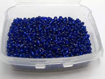Buy 5000 Mini Glass Beads 2mm(10/0) Silver Foil Lined + Storage Box Colour Choice • 4.30£