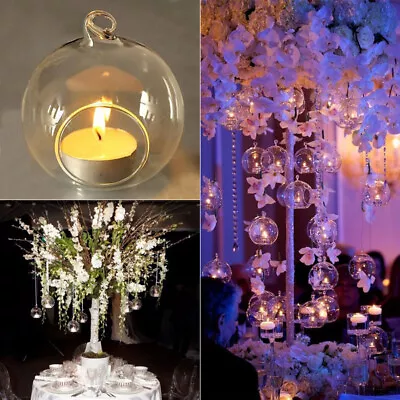 Buy 6-36pcs Hanging Clear Ball Transparent Half Open Sphere Bauble Christmas Wedding • 8.95£