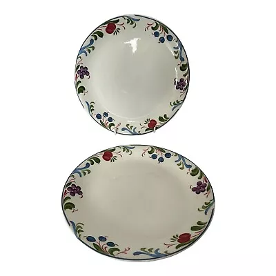 Buy Poole Pottery Cranborne Plates Set Of 2 22cm White Ceramic Fruit Pattern • 19.99£