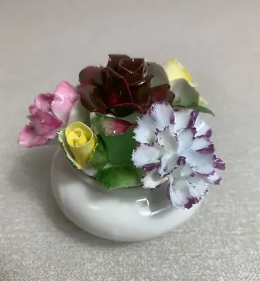 Buy Royal Doulton Bone China Rose Flower Posy Bouquet In Bowl Basket • 19.99£
