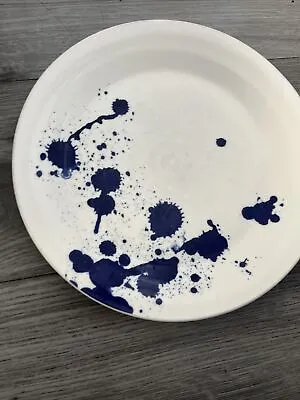 Buy Royal Doulton Pacific Splash White Blue Ink Paint Blots  Dinner Plate 6 Avail • 8.50£