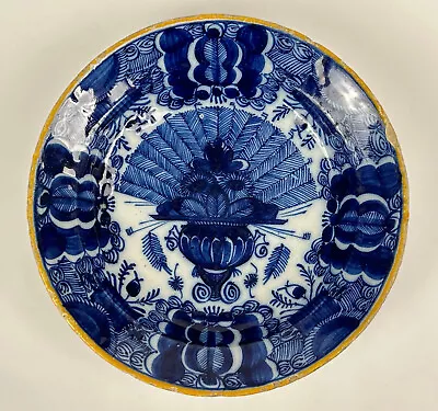 Buy Delft De Klauw- Fine Antique 18th Century Peacock Dish Plate- Signed Rare Small • 2£