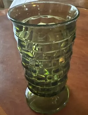 Buy Vintage Indiana Glass 6  Whitehall Colony Avocado Green Footed Glass Chip • 9.49£