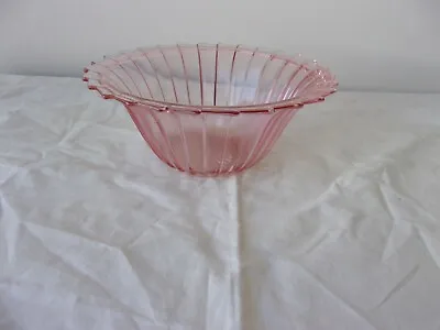 Buy  Depression Glass Vintage Pink Medium Sized Bowl 3.5  In Height - 8.5 Width • 11.52£
