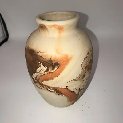 Buy  Nemadji Natural Swirl Clay Pottery Vase  7” Tall 5   Wide.   • 33.19£