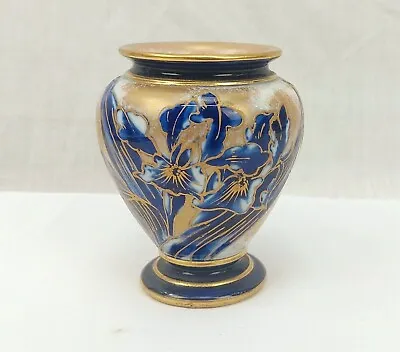 Buy Circa 1880 Doulton Burslem Blue Iris Pattern Miniature Vase • 140£