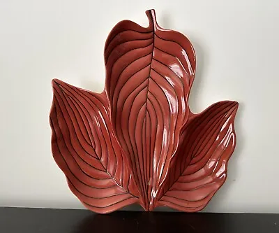 Buy Carlton Ware Leaf Plate Serving Dish Three Part Terracotta Rust Red Australian • 15£