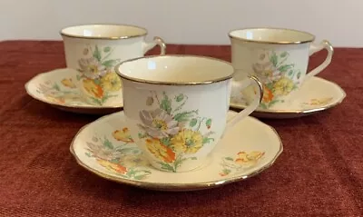 Buy 3 Vintage Alfred Meakin Densby Duos, Cups & Saucers  • 5£