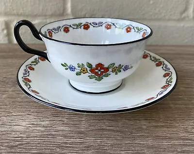 Buy Floral Pattern Painted Cup And Saucer By  New Chelsea Staffs - England • 10£