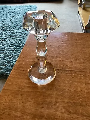 Buy Clear Glass Candlestick 6” Tall. • 3£