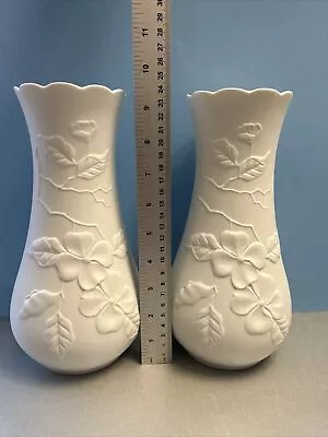 Buy AK KAISER White Porcelain Vase Embossed Dogwood Pattern Item  652  9.5  Tall • 20£
