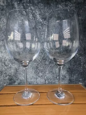 Buy Pair Of Large Dartington Crystal Wine Glasses Signed Stamped • 9.99£