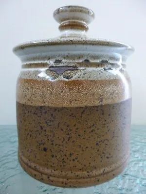 Buy Vintage Hand Made Iden Pottery Storage Jar With Lid D Townsend Brown Stripe • 29.99£