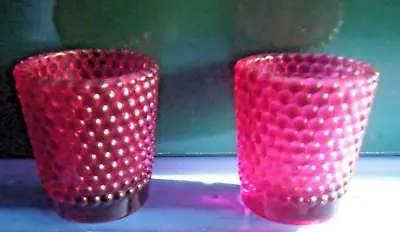 Buy Tealight Holders Pair Of Glass Tealight Holders Decorative  With Nice Pattern • 6£
