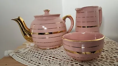 Buy Rare Antique 1930s Pink Sadler Ironstone Teapot,  Milk Jug & Sugar Bowl #1406 • 59.99£