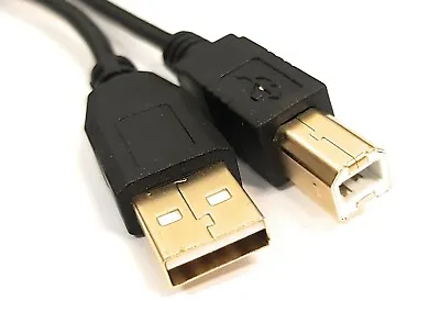Buy USB Printer Cable Gold Plated 2.0 A To B Lead Plug 1m 2m 3m 5m Epson Canon HP • 2.69£