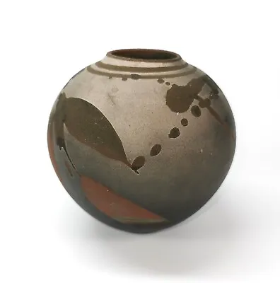 Buy Simon Rich Studio Pottery Wood Fired Raku Moon Vase STUNNING - BEST WE'VE SEEN • 95£