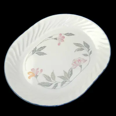 Buy Pink Trio Platter 12 X10”x1” Corelle By Corning Floral White Swirl USA • 11.61£