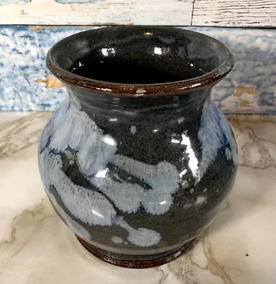 Buy Vintage Ewenny Pottery Blue Glazed Vase 8 Cm Height • 9.50£