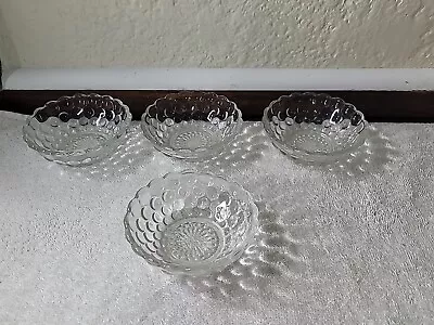 Buy Vintage Anchor Hocking Clear Glass Bubble Bowls  4 .  Lot Of 4 • 14.23£