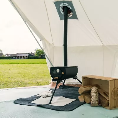 Buy Bell Tent Stove By Canvas Tent Shop - Portable Wood Burner Stove With Glass Door • 149.99£