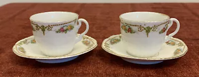 Buy 2 Vintage Small Floral Children’s Cups & Saucers • 3.50£