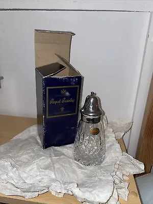 Buy Royal Brierley Crystal  Gainsborough  Cut Glass Silver Plated Top Sugar Shaker 6 • 30£