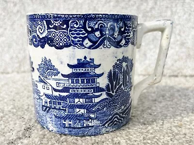 Buy Vintage Antique Transferware Blue And White Mug Cup Willow Pattern • 23.99£