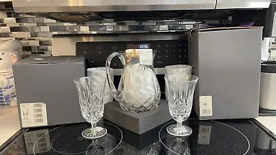 Buy 4 Vintage Waterford Crystal LISMORE Iced Tea Glasses 6 1/2” And Lismore Pitcher • 481.48£