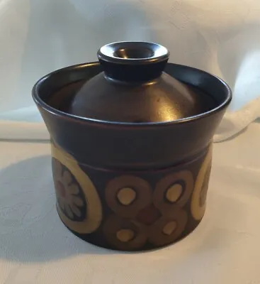 Buy Denby Pottery Arabesque Lidded Sugar Bowl Retro 60s • 9.99£