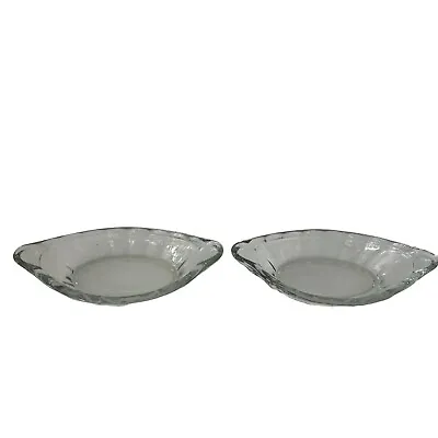 Buy Clear Crystal Oval Dishes Banana Split Bowls Set Of 2 • 17.07£