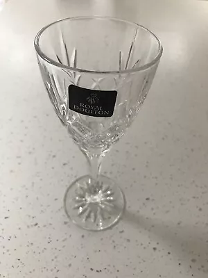 Buy BNIB ROYAL DOULTON Crystal Stemware Wine Glasses X 6 ORIGINAL BOX • 85£