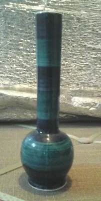 Buy Greeny Blue Striped Stem Vase By Burleigh Ironstone 17 Cm / 6.5 Inch High,, • 9£