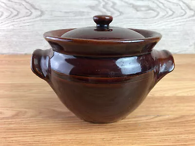 Buy Vintage Treacle Glazed Moira Pottery Casserole Dish With Lid  • 24.99£