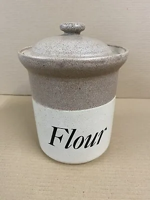 Buy Vintage Stoneware Flour Jar Brailsford Pottery Derbyshire • 14.99£